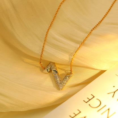 Pomuse VOLT SILVER DIAMOND PEDANT NECKLACE