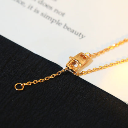 Pomuse STAR AND SUN DIAMOND PINK GOLD NECKLACE
