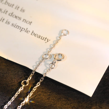 Pomuse SUN MOTIF PINK MOP SILVER BRACELET