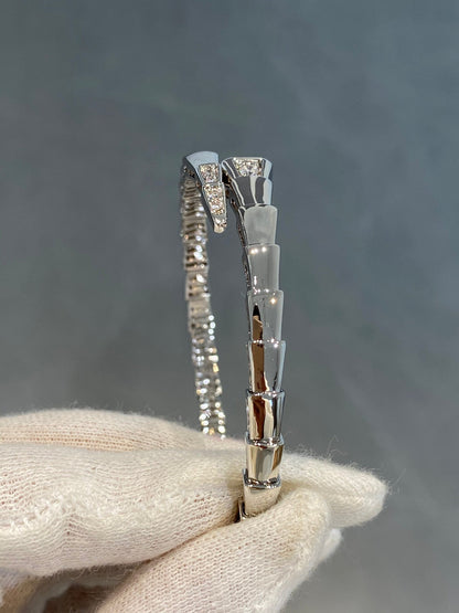 Pomuse SERPENTI BRACELET DIAMONDS SILVER