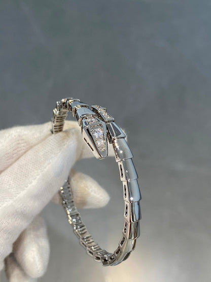 Pomuse SERPENTI BRACELET DIAMONDS SILVER