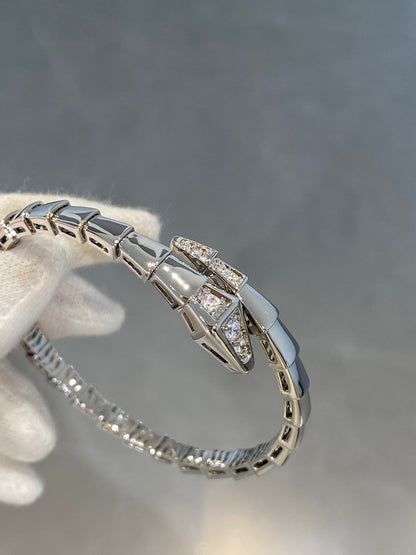 Pomuse SERPENTI BRACELET DIAMONDS SILVER
