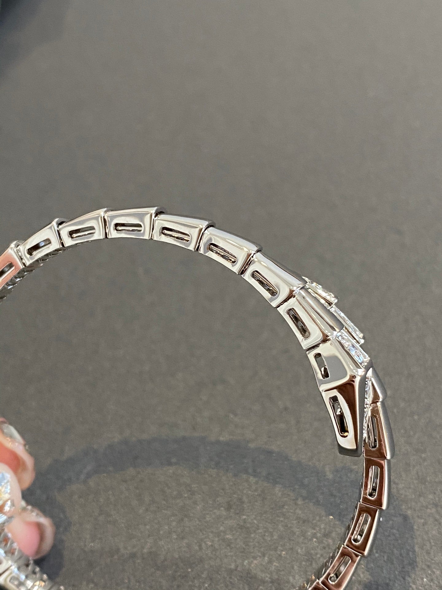Pomuse SERPENTI BRACELET DIAMONDS SILVER