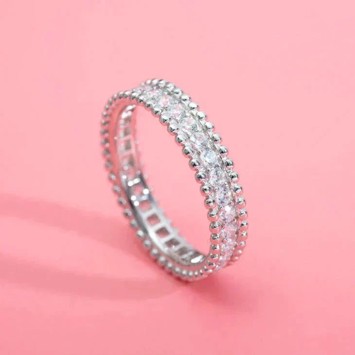 Pomuse PERLEE DIAMOND SILVER RING