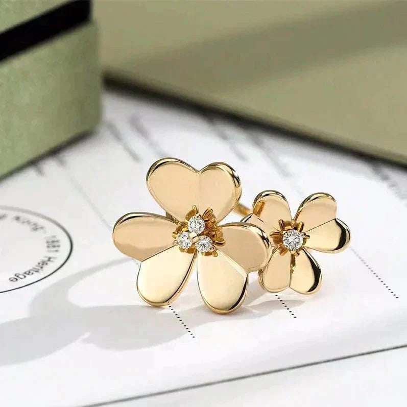 Pomuse CLOVER COMOS GOLD DIAMOND RING