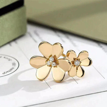 Pomuse CLOVER COMOS GOLD DIAMOND RING