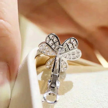 Pomuse CLOVER COMOS DIAMOND EARRINGS SILVER