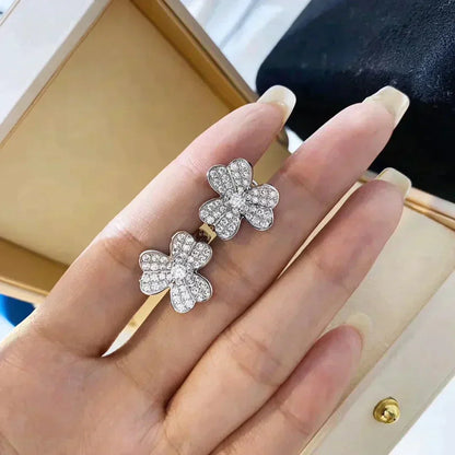 Pomuse CLOVER COMOS DIAMOND EARRINGS SILVER