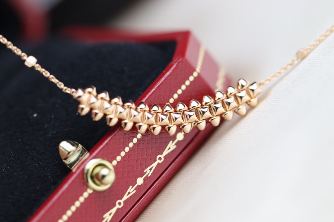 Pomuse CLASH PINK GOLD NECKLACE
