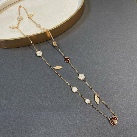 Pomuse LUCKY SPRING 15 MOTIFS GOLD NECKLACE