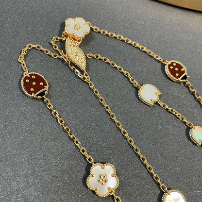 Pomuse LUCKY SPRING 15 MOTIFS GOLD NECKLACE