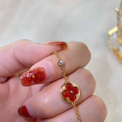 Pomuse SUN PEDANT CARNELIAN BRACELET