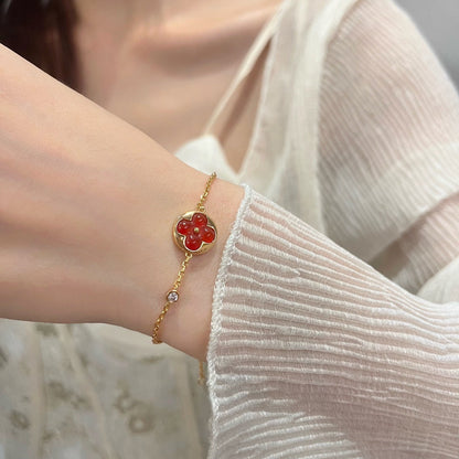 Pomuse SUN PEDANT CARNELIAN BRACELET