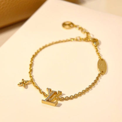 Pomuse LOGO STAR MOTIF GOLD BRACELET