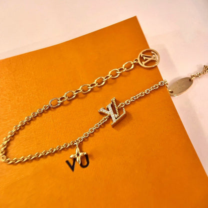 Pomuse LOGO STAR MOTIF GOLD BRACELET
