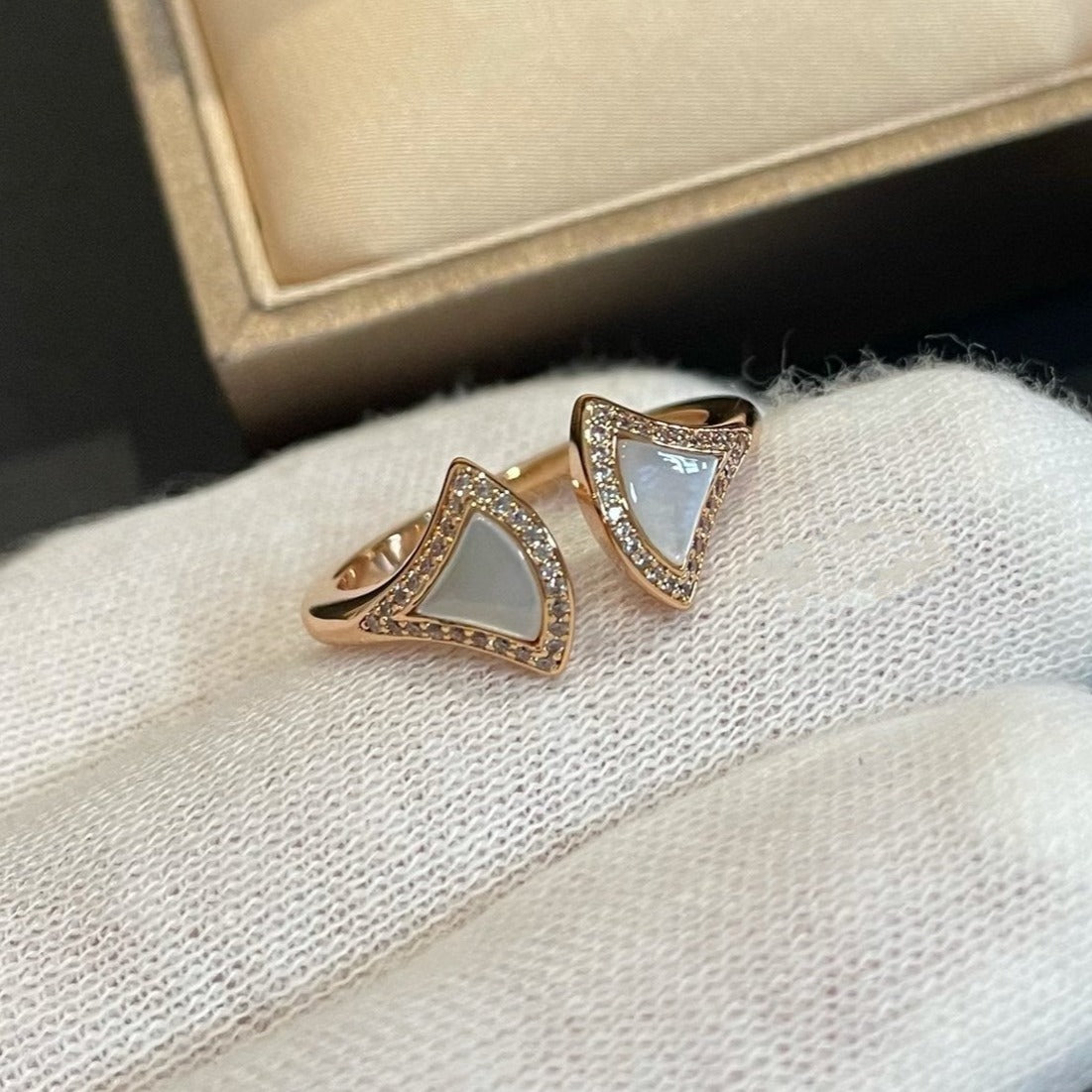 Pomuse DREAM MOP DIAMOND OPEN RING