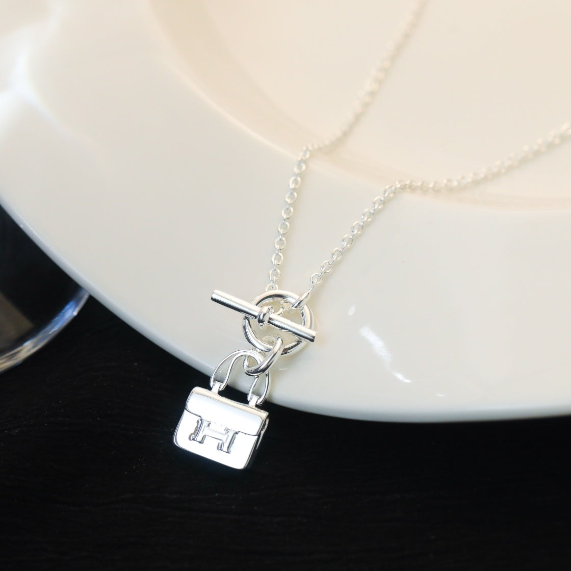 Pomuse POP H PEDANT SILVER NECKLACE