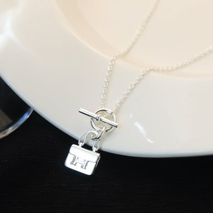 Pomuse POP H PEDANT SILVER NECKLACE