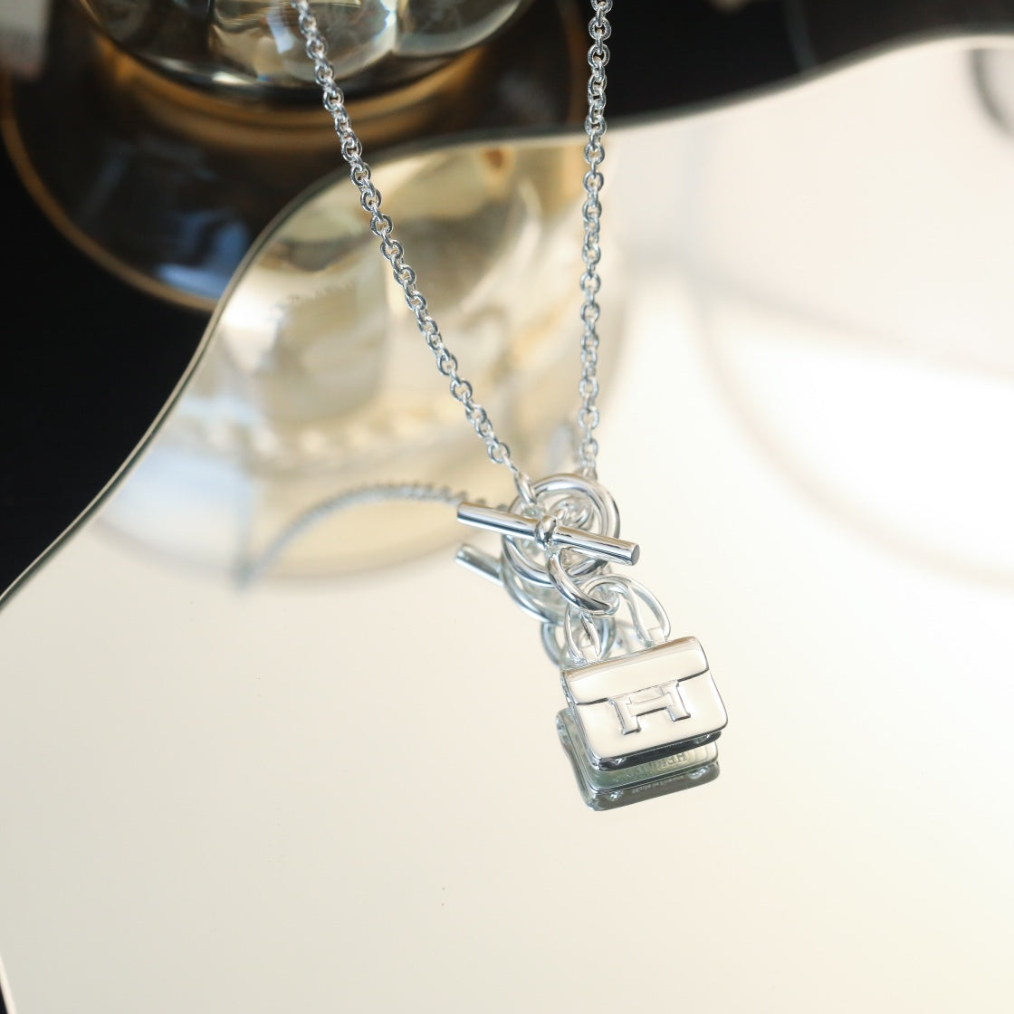 Pomuse POP H PEDANT SILVER NECKLACE