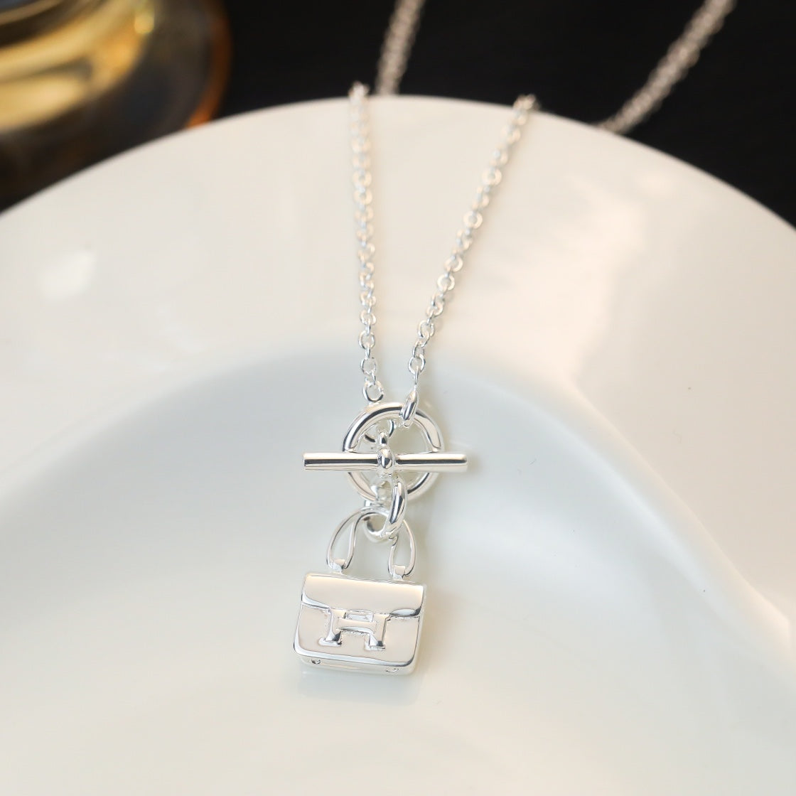 Pomuse POP H PEDANT SILVER NECKLACE