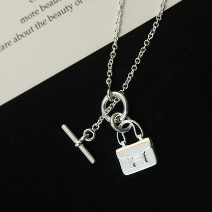 Pomuse POP H PEDANT SILVER NECKLACE