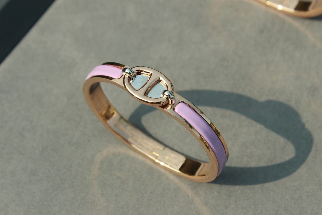 Pomuse CLIC CHAINE PINK GOLD BRACELET