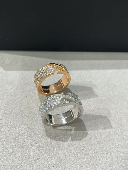 Pomuse LIENS EVIDENCE  DIAMOND PAVED RING