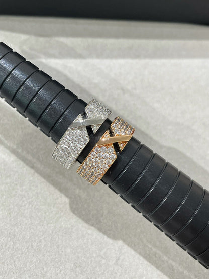 Pomuse LIENS EVIDENCE  DIAMOND PAVED RING