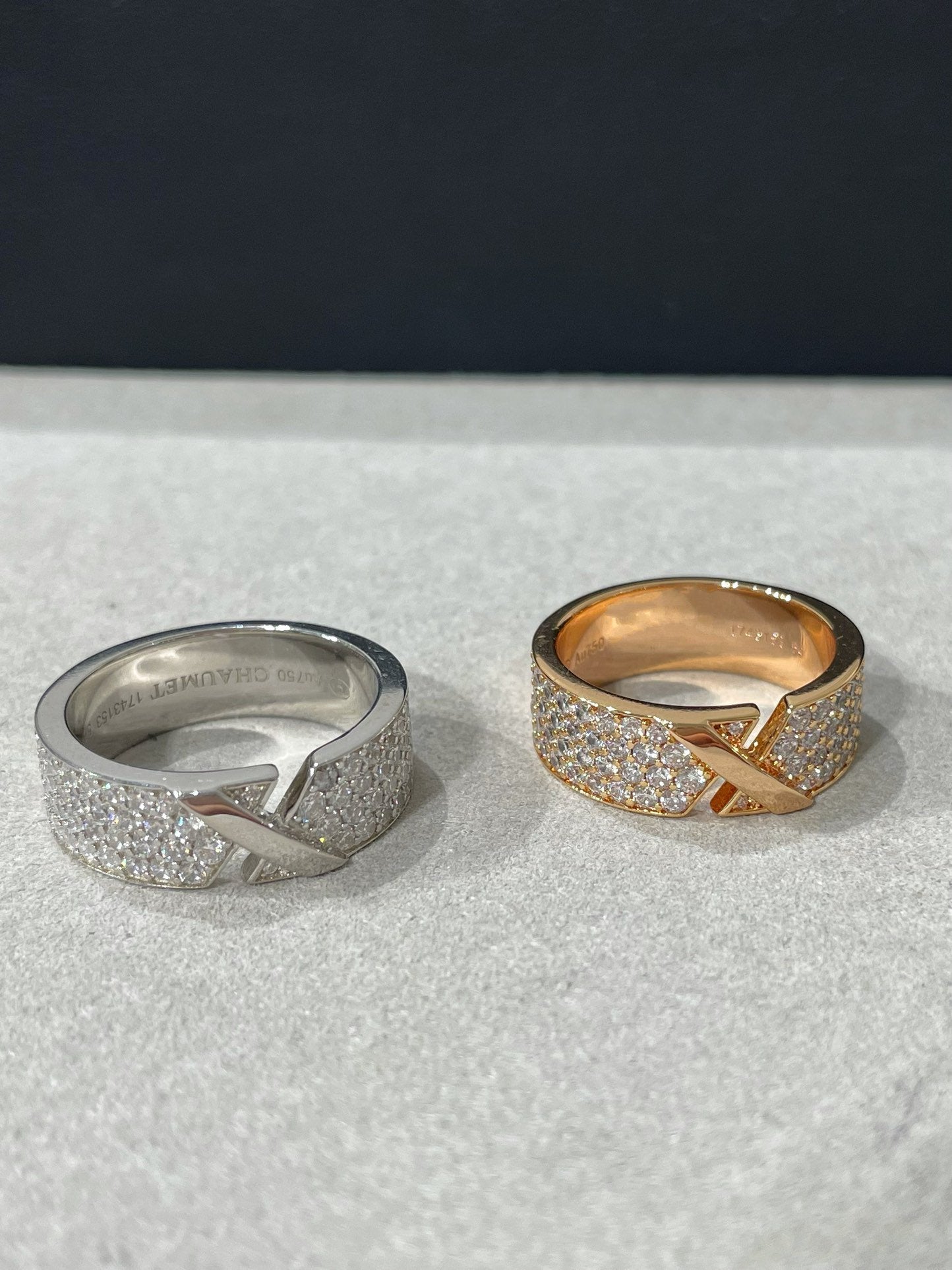 Pomuse LIENS EVIDENCE  DIAMOND PAVED RING