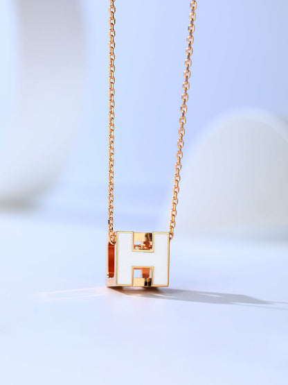 Pomuse H CAGE PINK GOLD NECKLACE