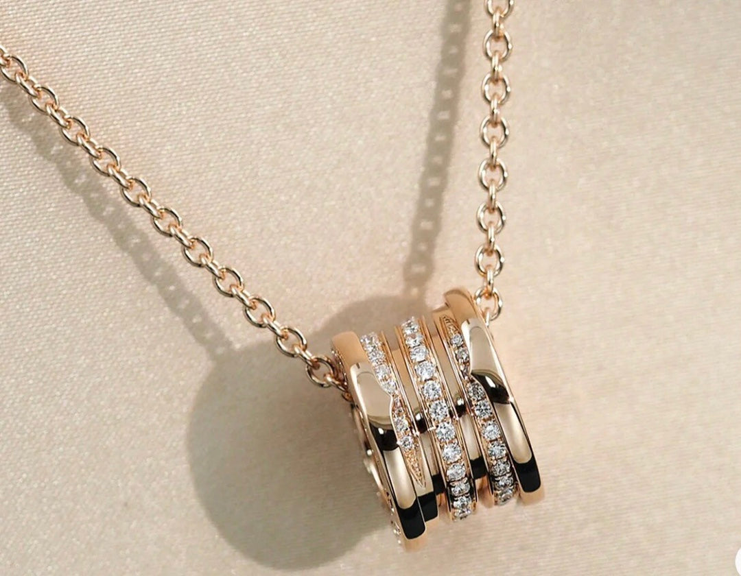 Pomuse ZERO 1 PINK GOLD DIAMOND NECKLACE