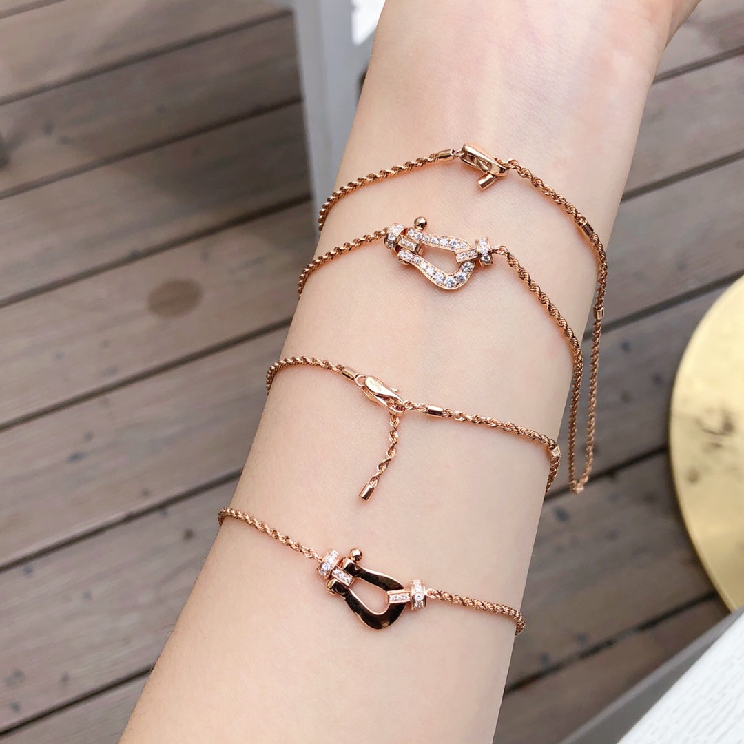 Pomuse FORCE 10 PINK GOLD DIAMOND NECKLACE