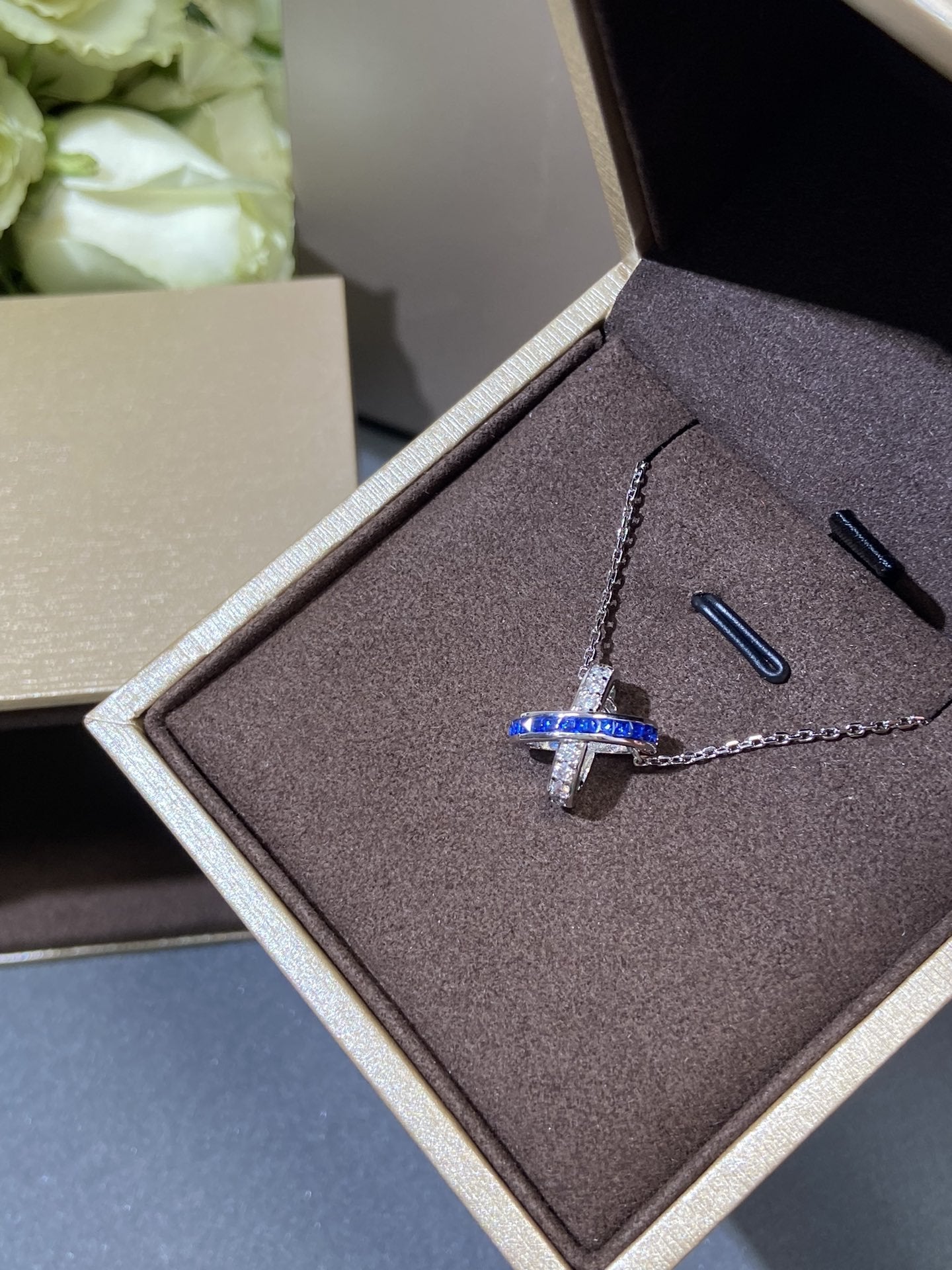 Pomuse LIENS DIAMOND SILVER NECKLACE