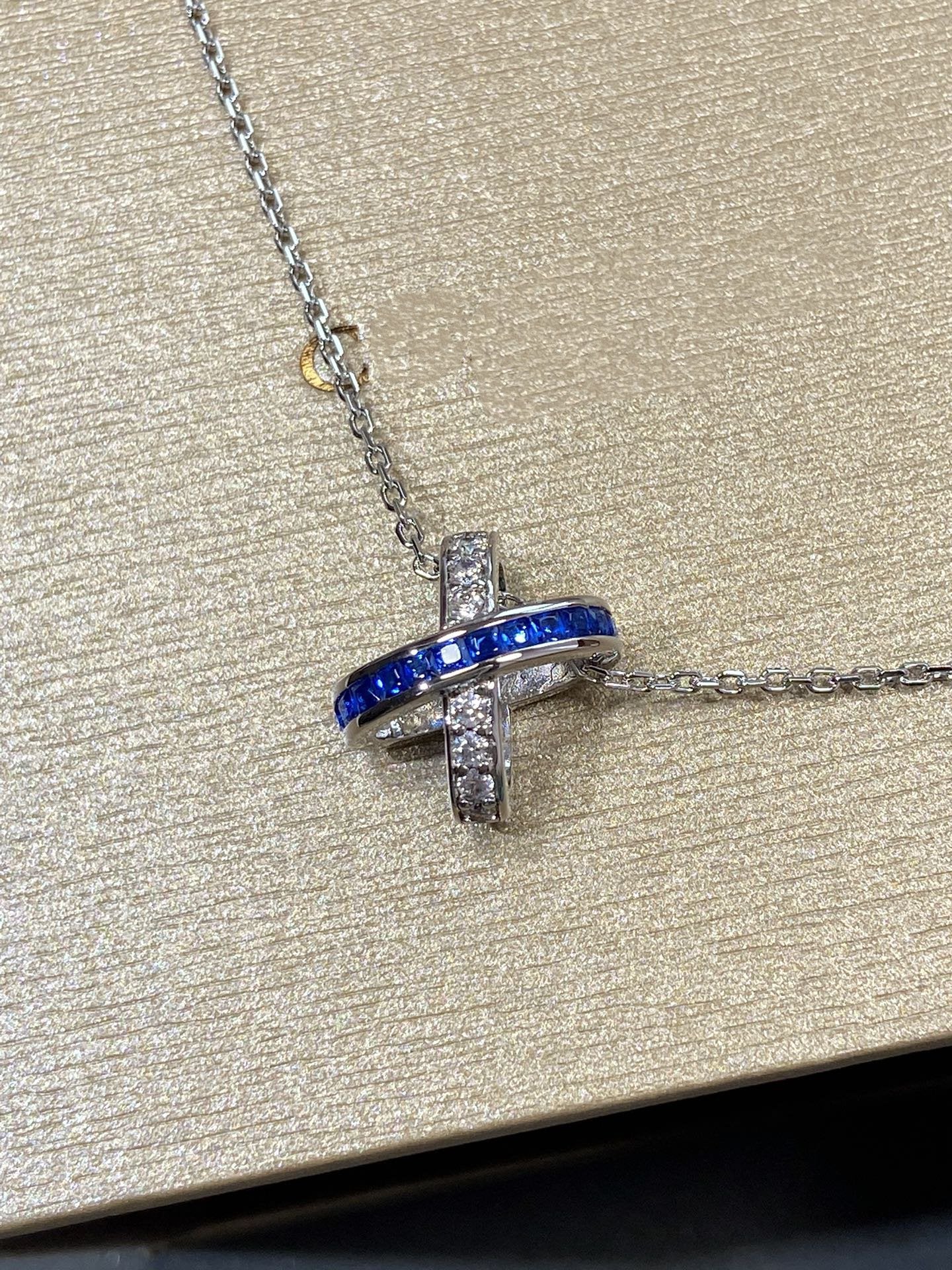 Pomuse LIENS DIAMOND SILVER NECKLACE