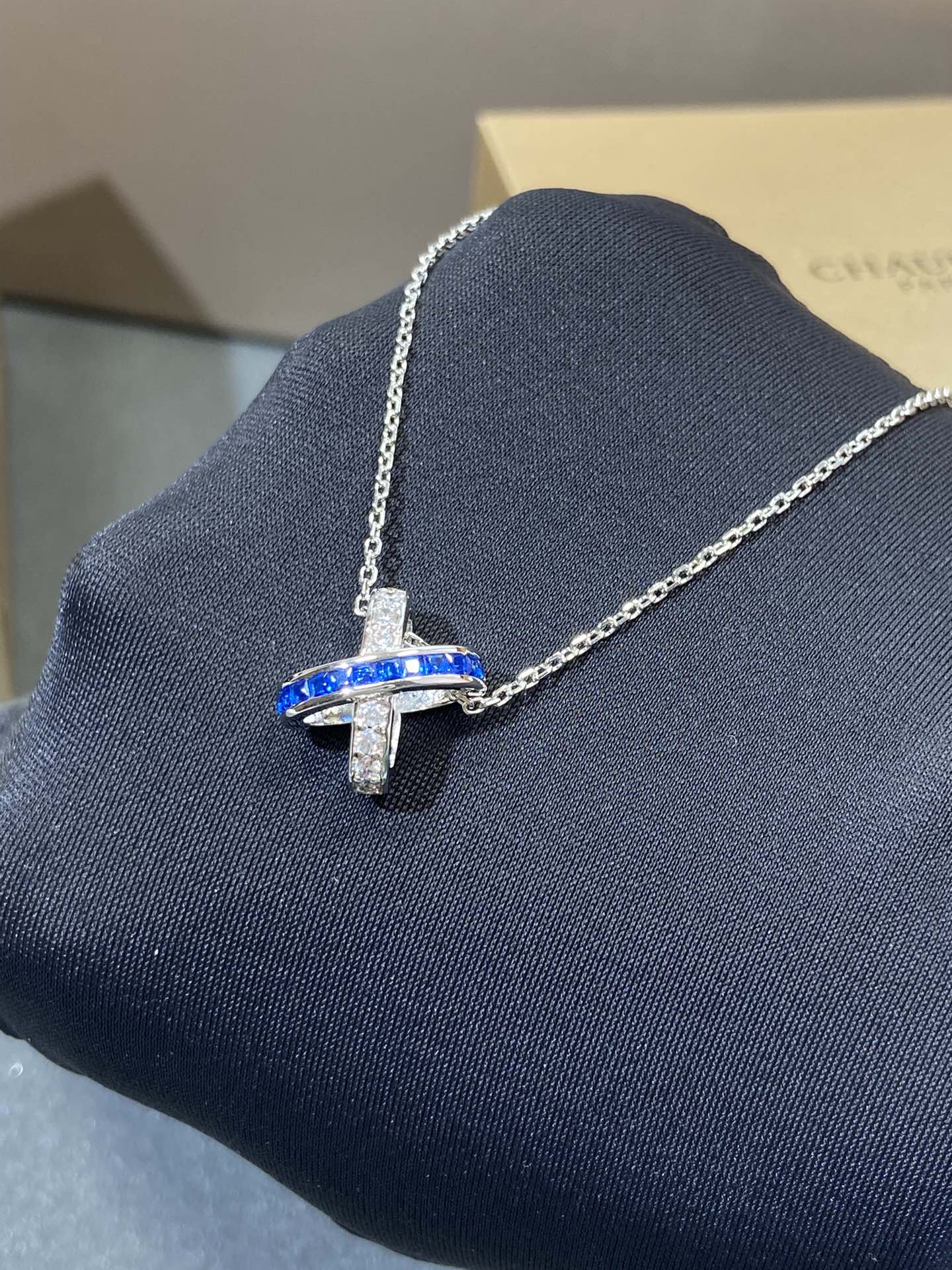 Pomuse LIENS DIAMOND SILVER NECKLACE