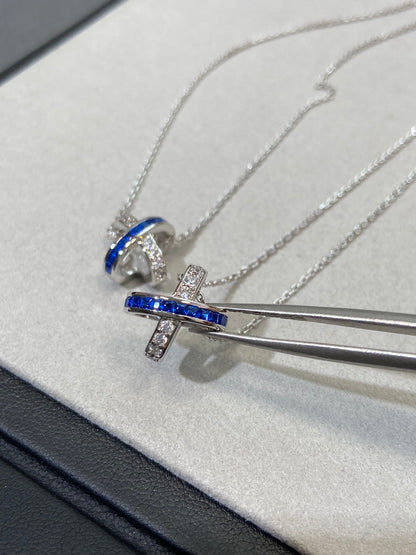 Pomuse LIENS DIAMOND SILVER NECKLACE
