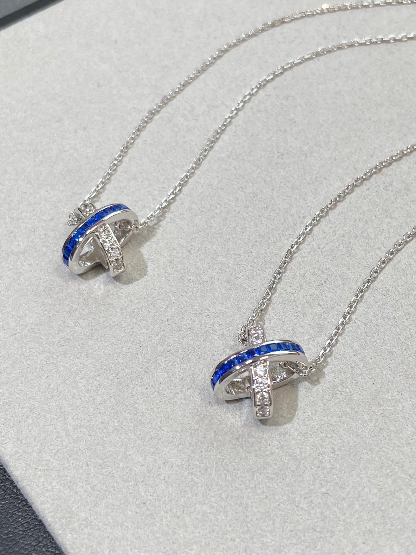 Pomuse LIENS DIAMOND SILVER NECKLACE