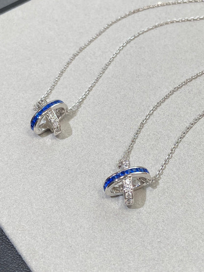Pomuse LIENS DIAMOND SILVER NECKLACE