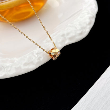 Pomuse BEE MINI PEDANT DIAMOND NECKLACE