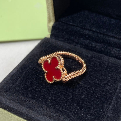 Pomuse CLOVER RIVERSIBLE ROSE GOLD RING