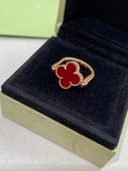 Pomuse CLOVER RIVERSIBLE ROSE GOLD RING
