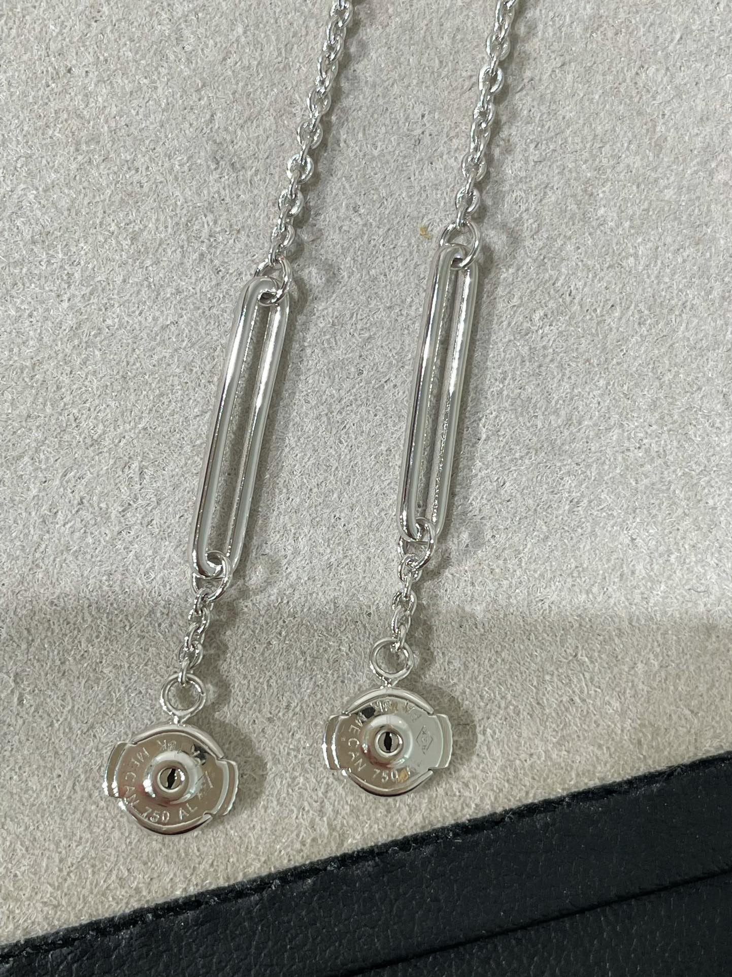 Pomuse CHAINE CHAOS DIAMOND DROP EARRINGS