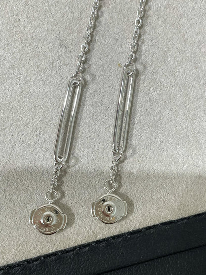 Pomuse CHAINE CHAOS DIAMOND DROP EARRINGS