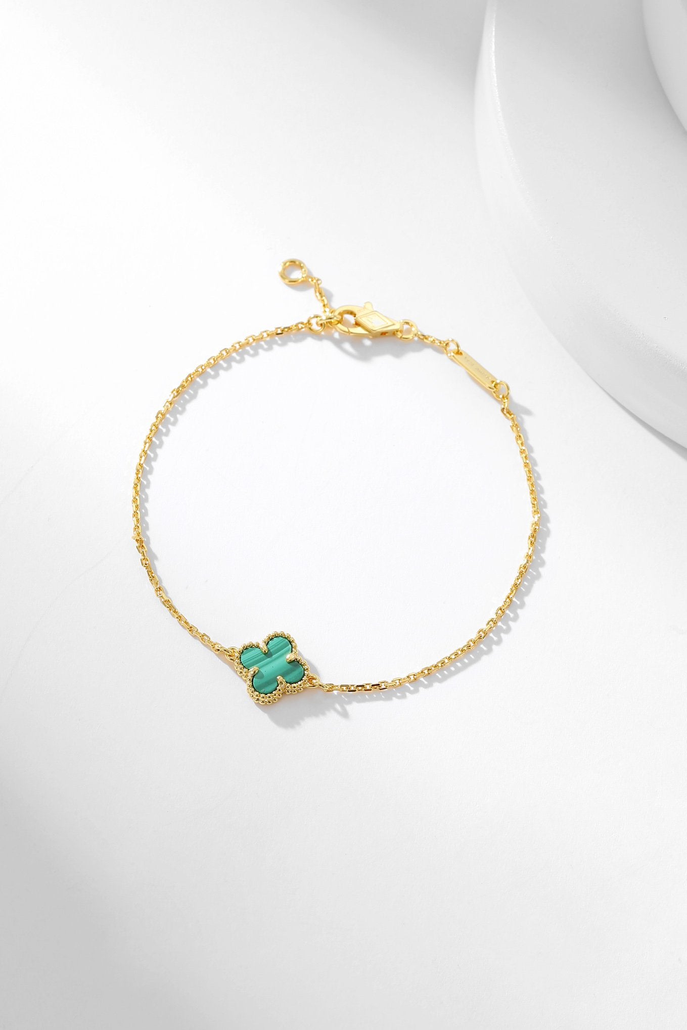Pomuse CLOVER BRACELET MALACHITE 1 MOTIF