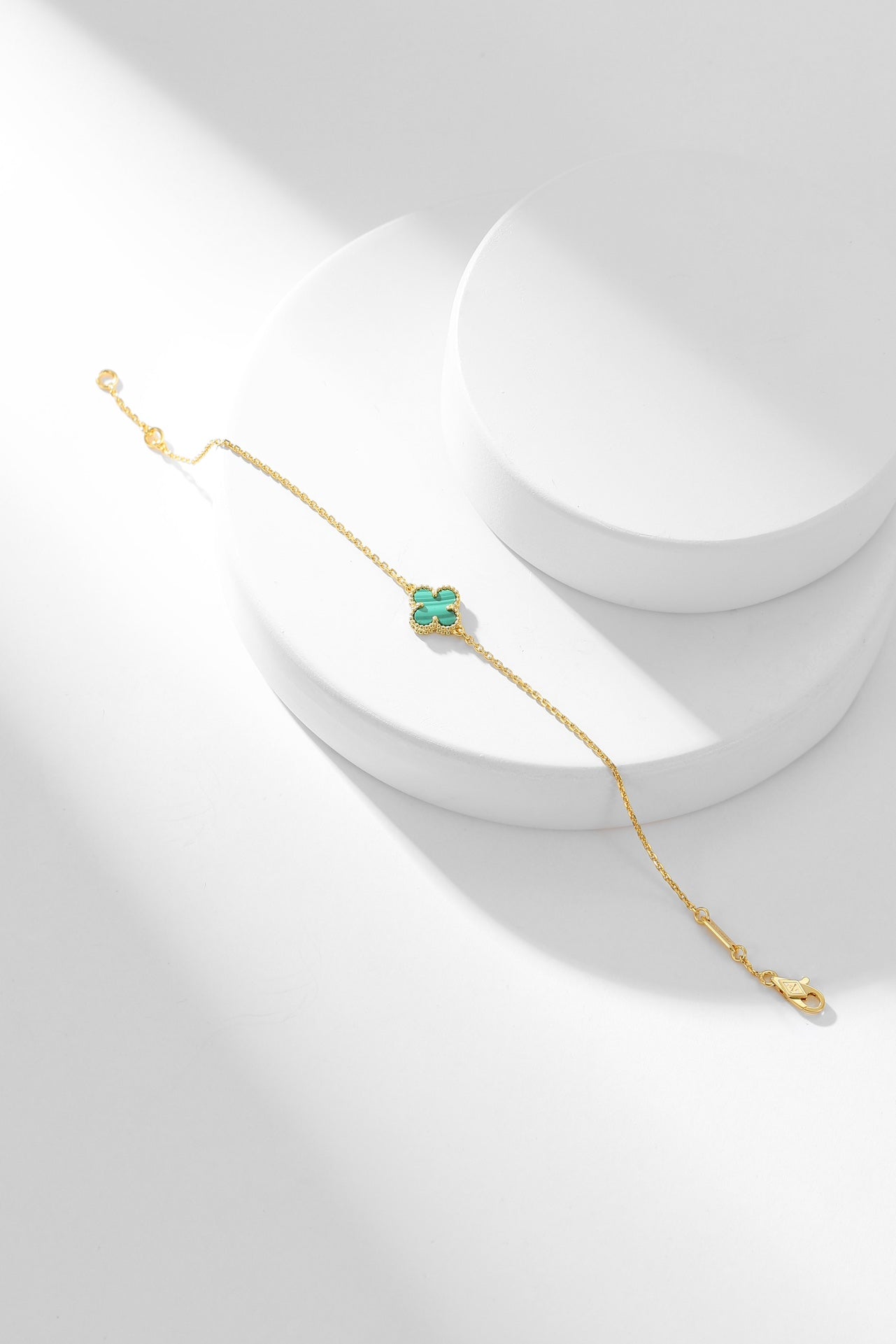 Pomuse CLOVER BRACELET MALACHITE 1 MOTIF