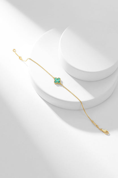 Pomuse CLOVER BRACELET MALACHITE 1 MOTIF