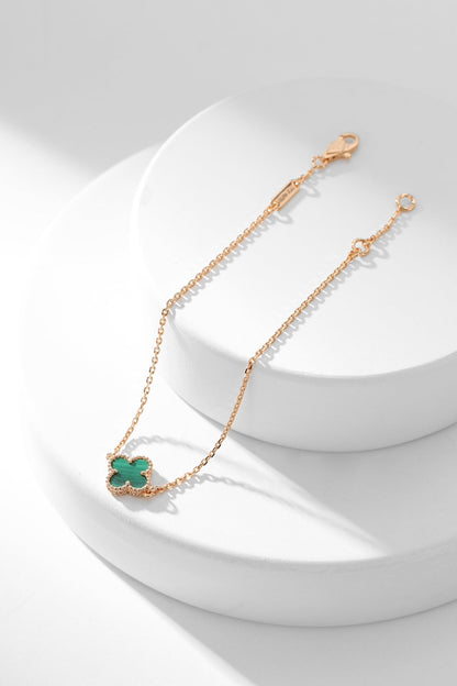 Pomuse CLOVER BRACELET MALACHITE 1 MOTIF