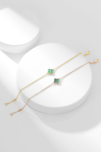 Pomuse CLOVER BRACELET MALACHITE 1 MOTIF
