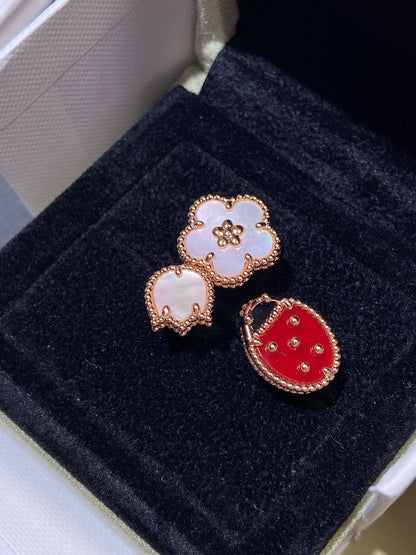Pomuse LUCKY 3 MOTIF ROSE GOLD RING