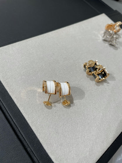 Pomuse ZERO 1 PINK GOLD CERAMIC EARRINGS